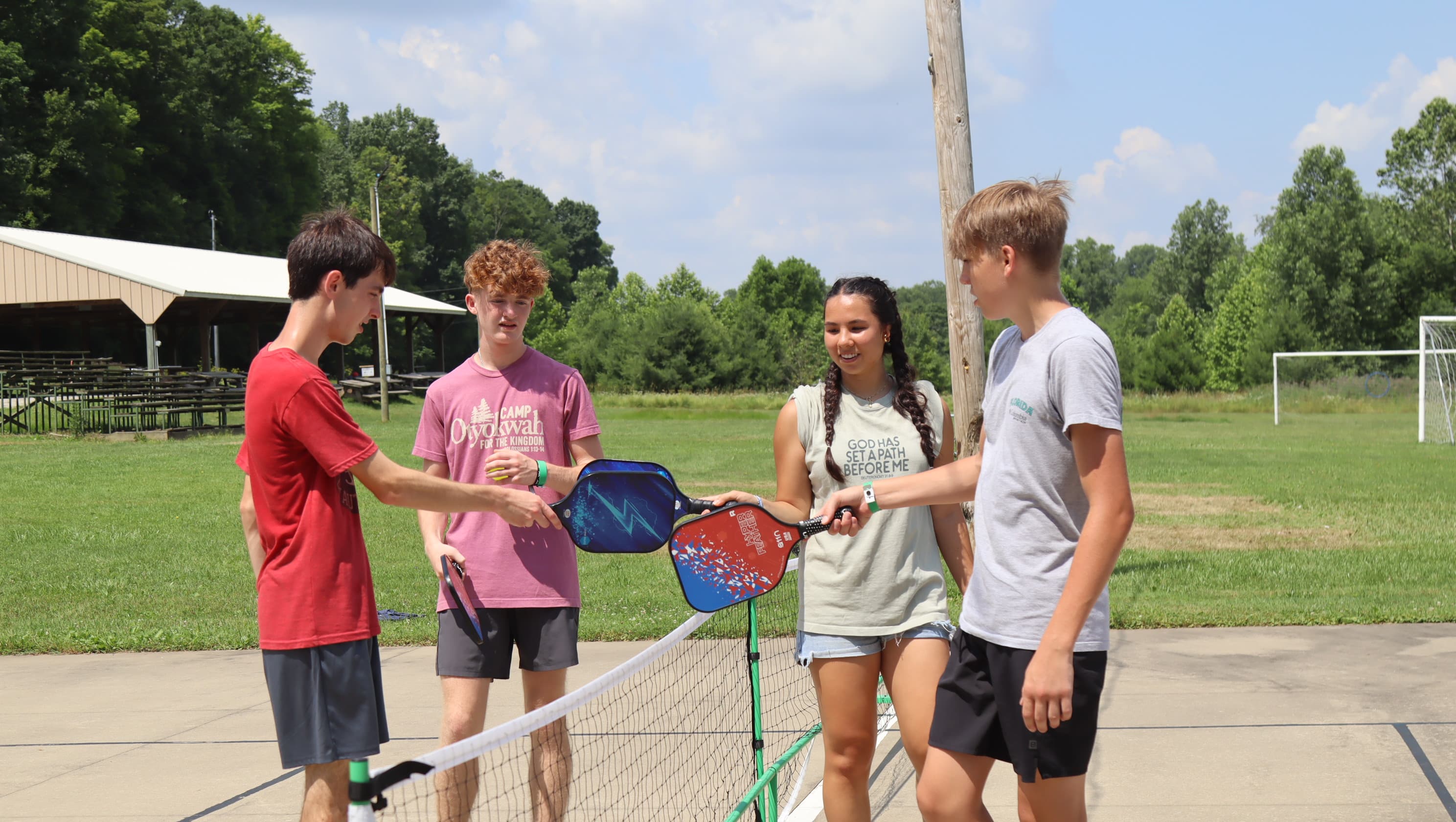Sr. High campers enjoying summer activities at Camp Otyokwah